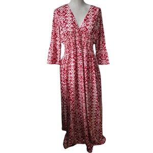 New Boho Dress Size XL With V Neck And High Stretch Waist